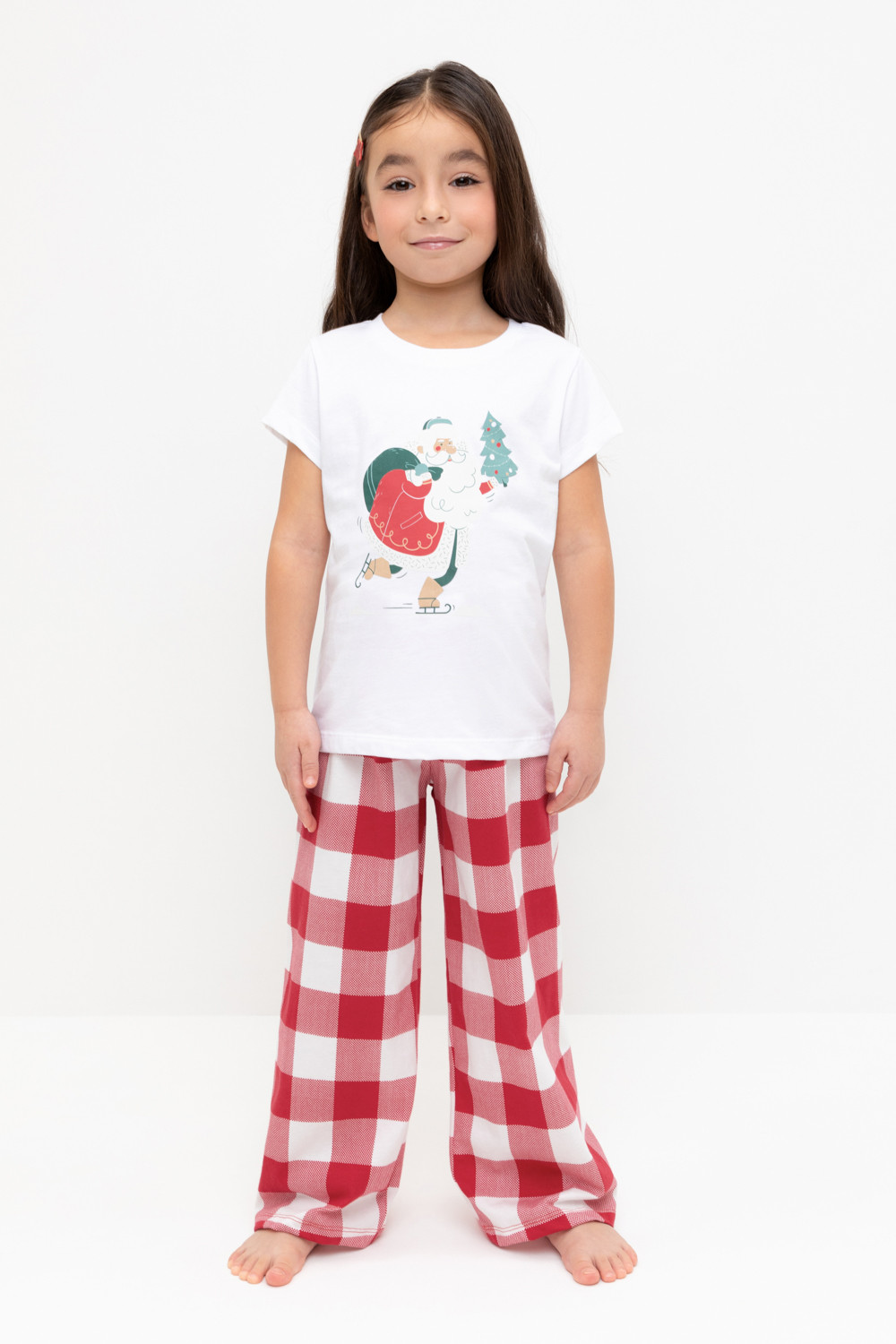 Пижама для девочки, артикул: К 1640, цвет: белый
