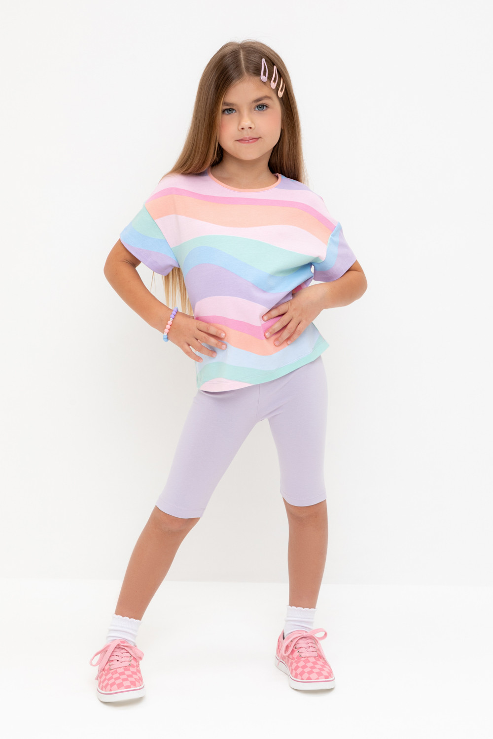 Велосипедки для девочки, артикул: КР 4036-1, цвет: фиолетовый