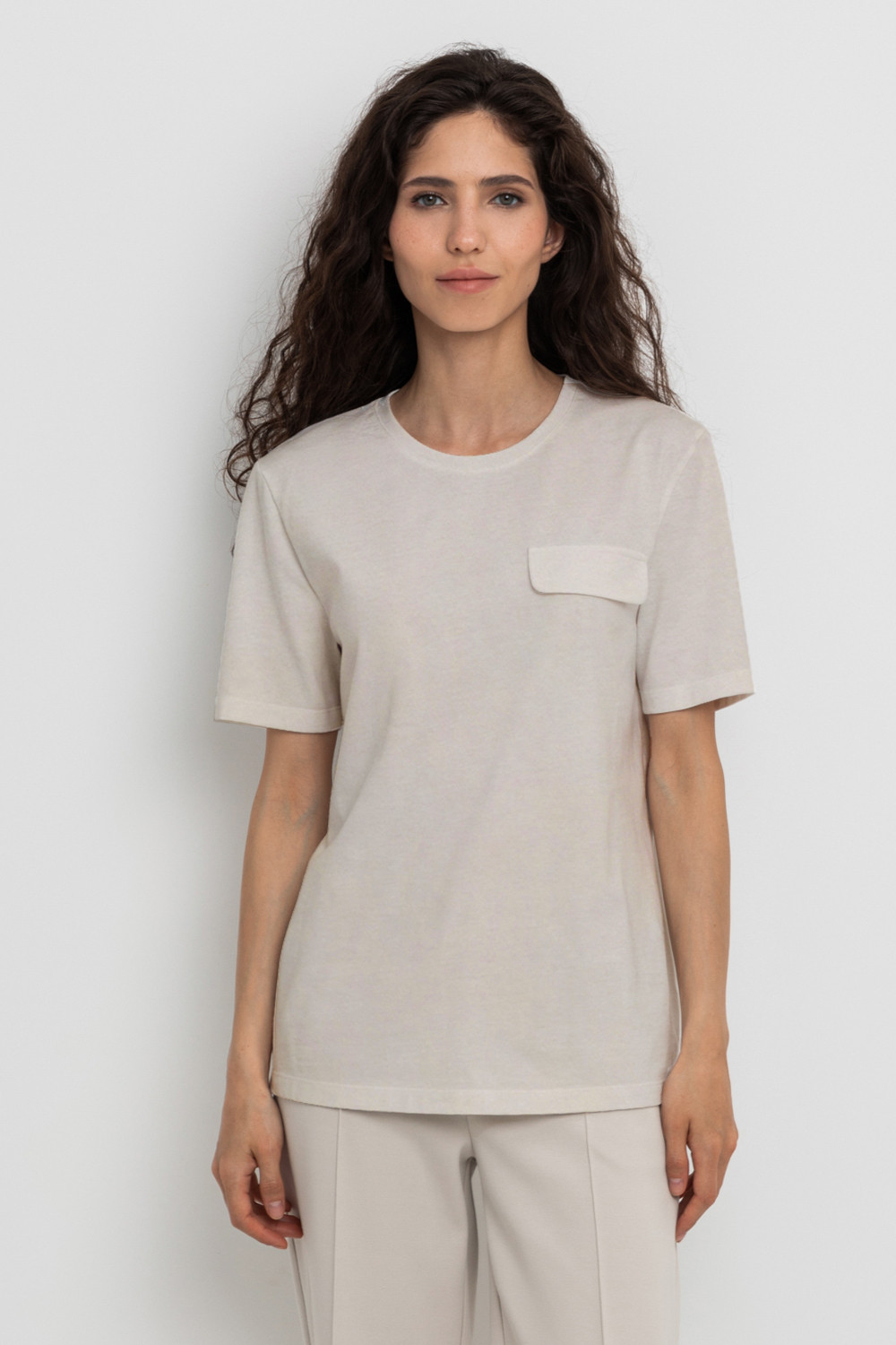 Футболки женские для мам, артикул: ЕВТ 3201, цвет: бежевый