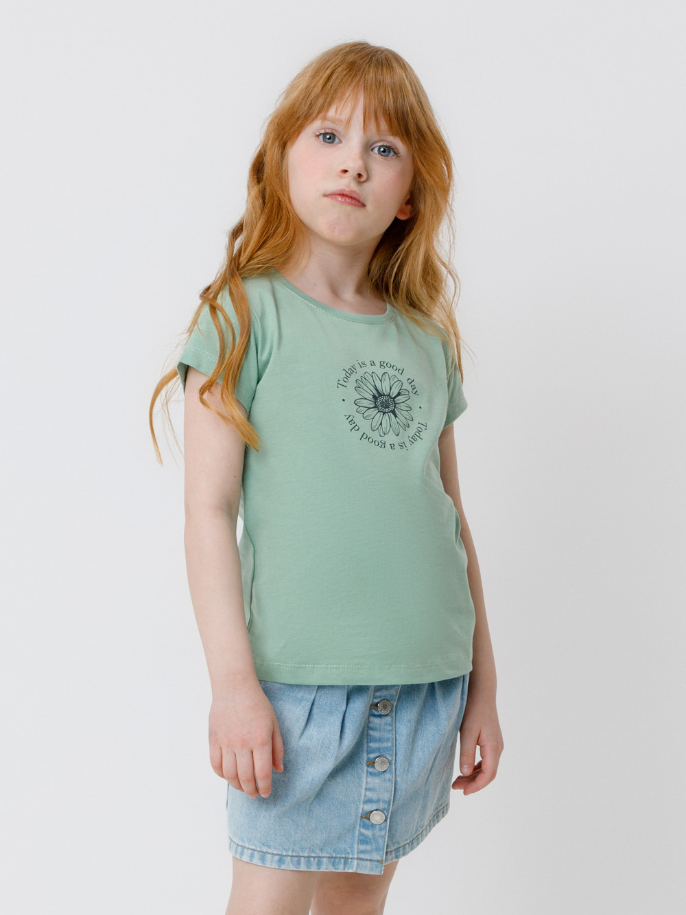 Футболка для девочки, артикул: КП 302763, цвет: минт