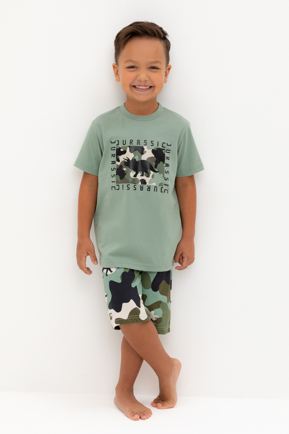 Пижама для мальчика, артикул: К 1528, цвет: зеленый