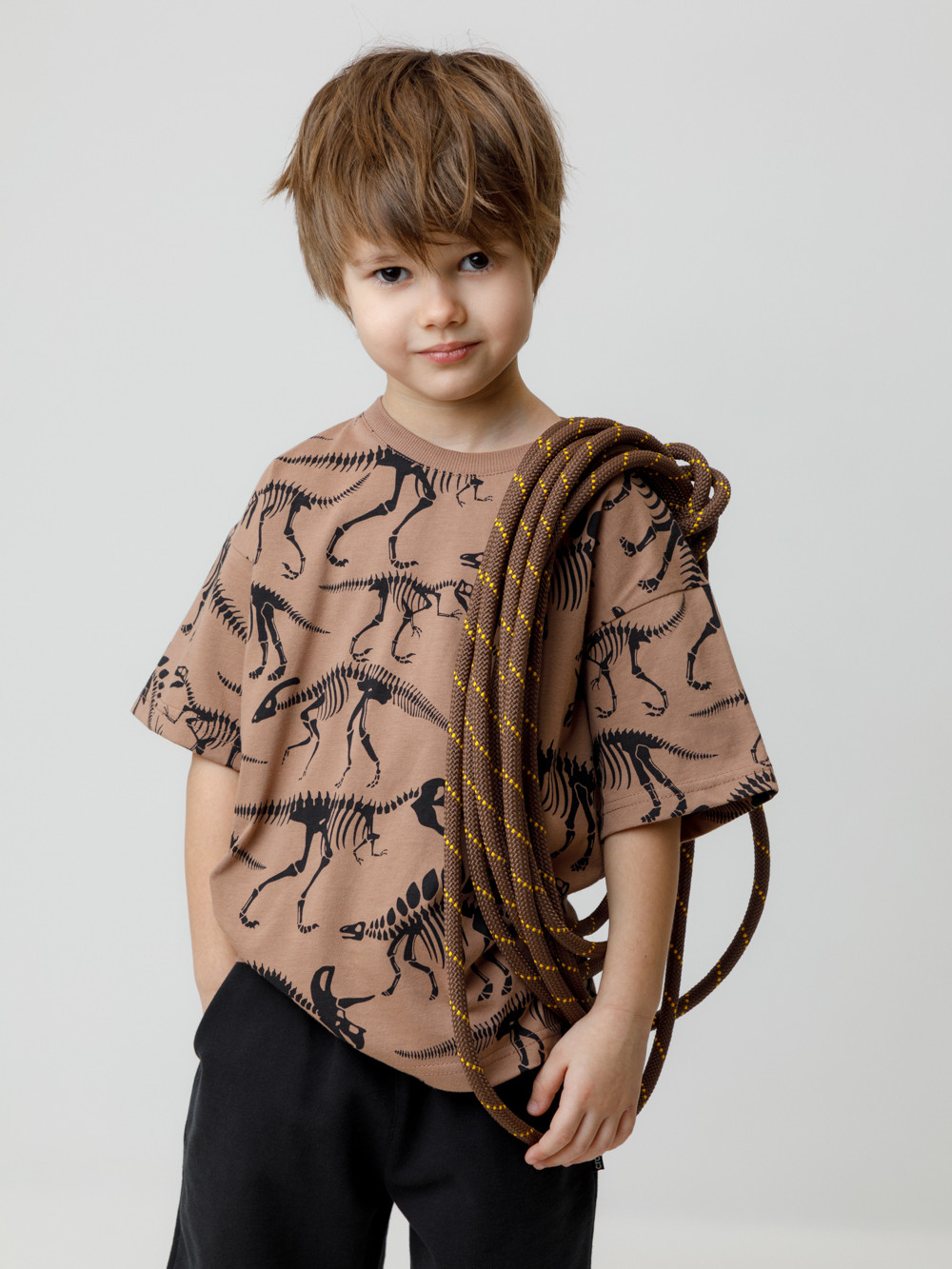 Футболка для мальчика, артикул: КР 302852, цвет: кофейный