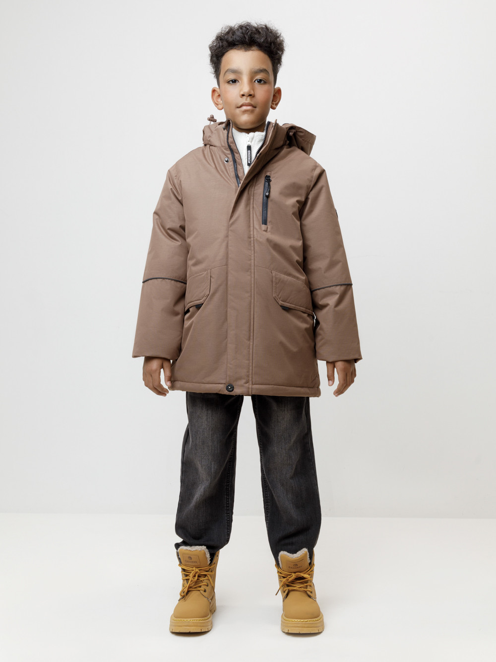 Куртки для мальчика, артикул: ВК 36091/2 ГР, цвет: коричневый