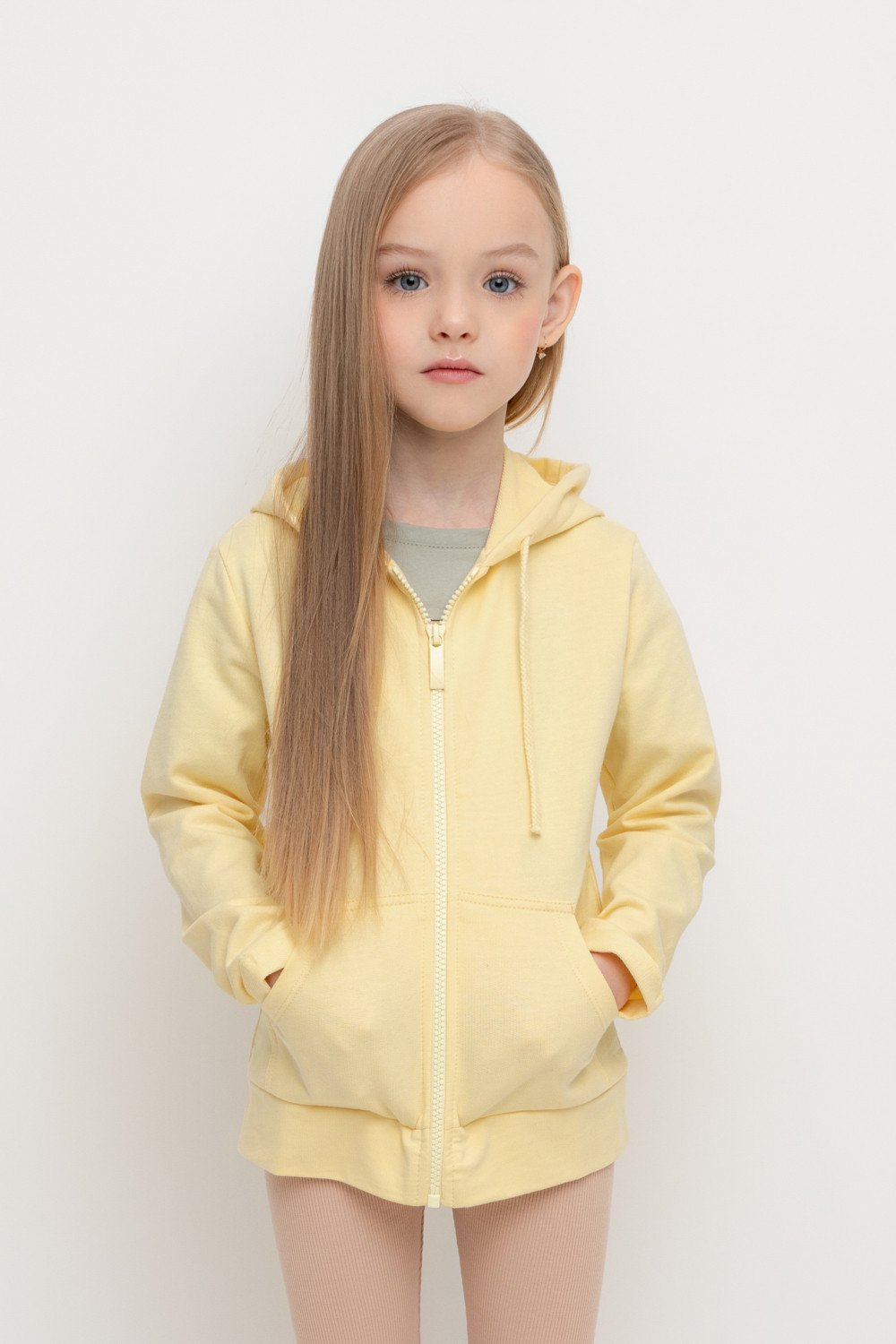 Жакет для девочки, артикул: К 301988, цвет: желтый