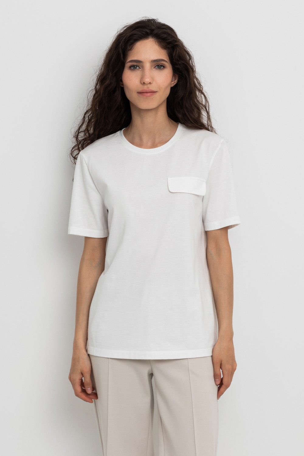 Футболки женские для мам, артикул: ЕВТ 3201, цвет: бежевый