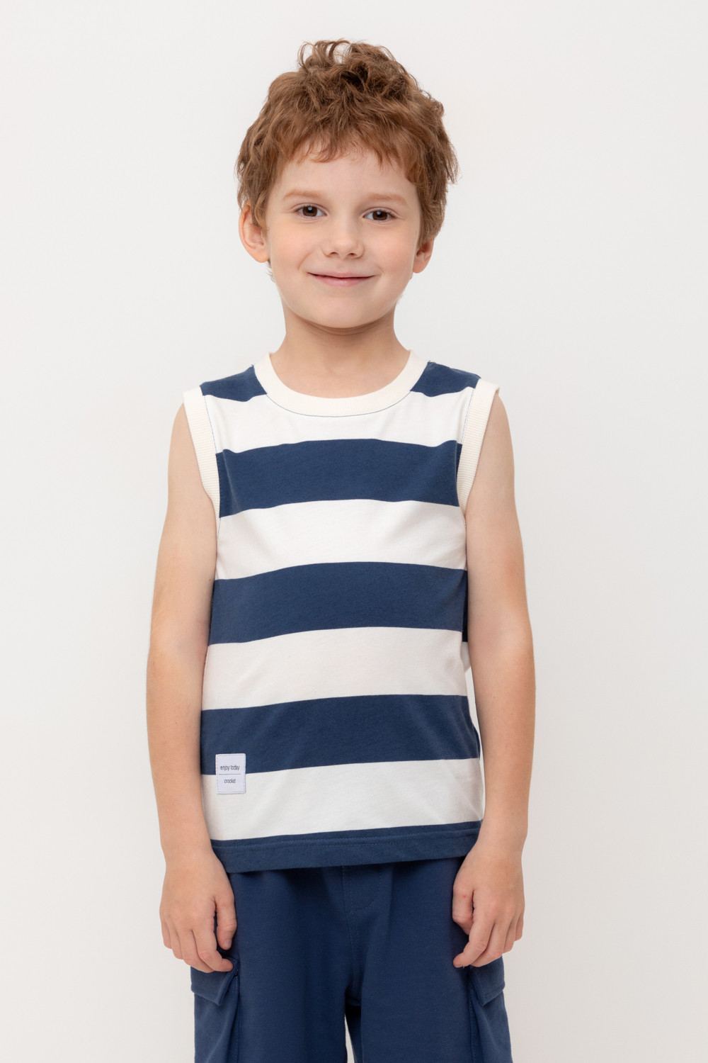 Футболка для мальчика, артикул: КР 302476-1, цвет: темно-синий