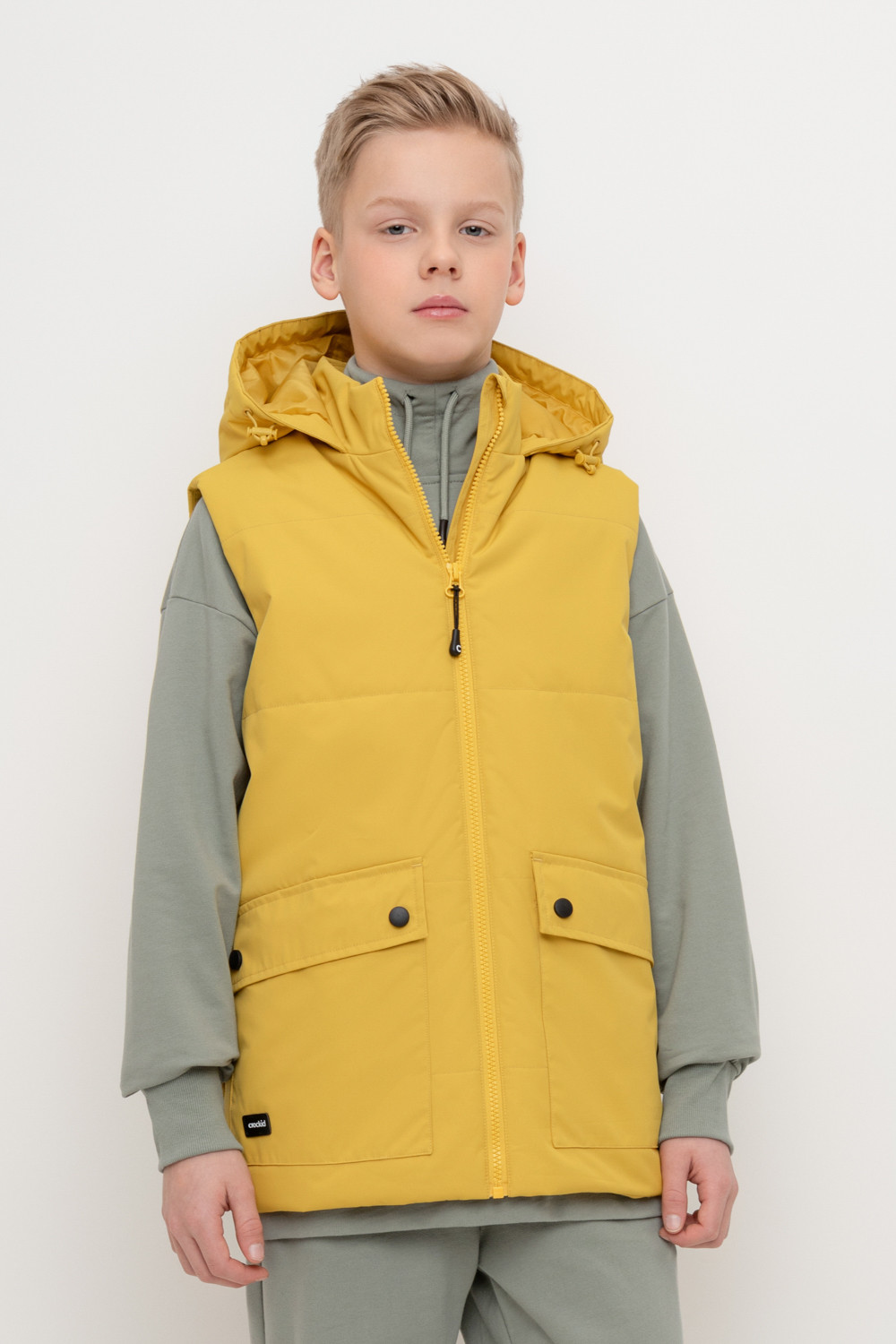 Жилеты для мальчика, артикул: ВК 35011/9 ГР, цвет: желтый