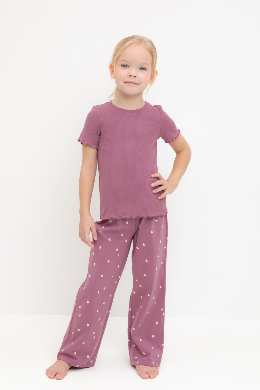 Пижама для девочки, артикул: К 1636, цвет: фиолетовый