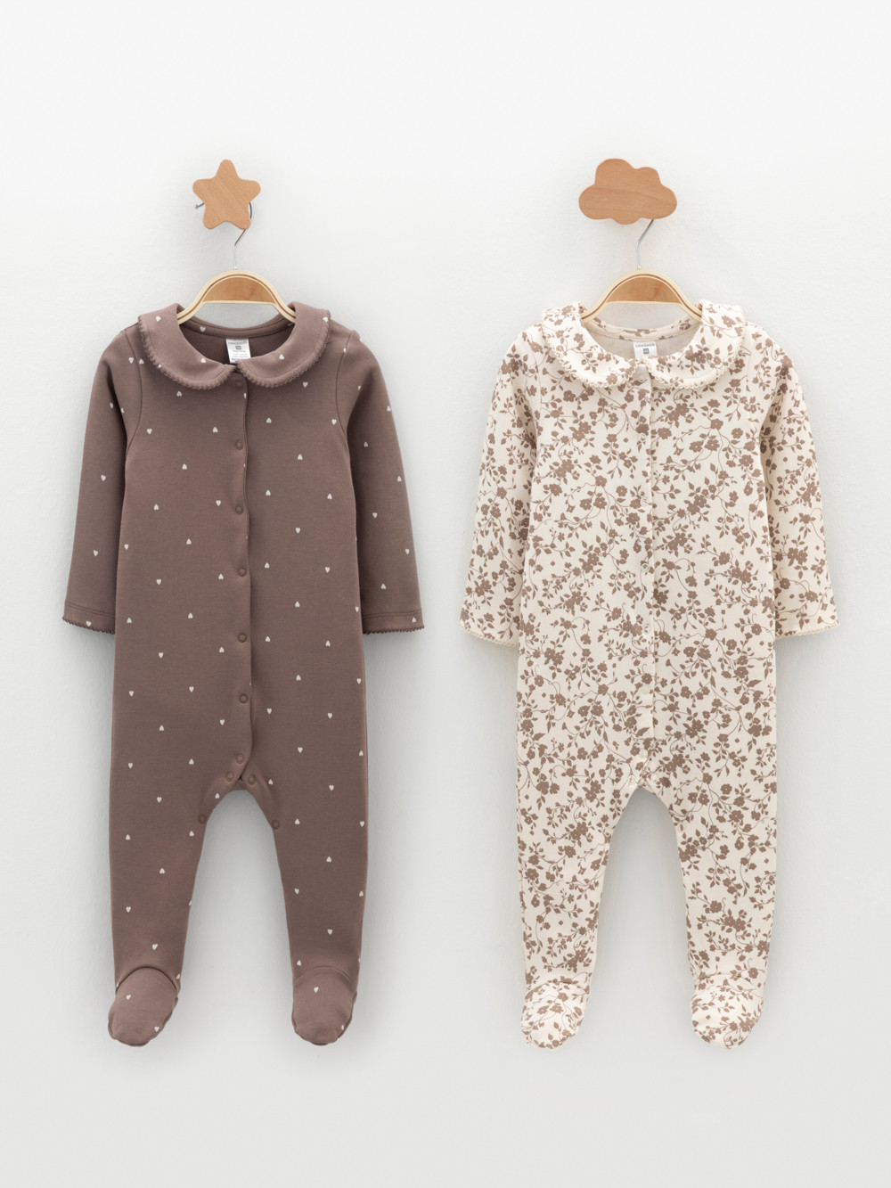 Комбинезон для новорожденных, артикул: К 6538-2уп, цвет: коричневый