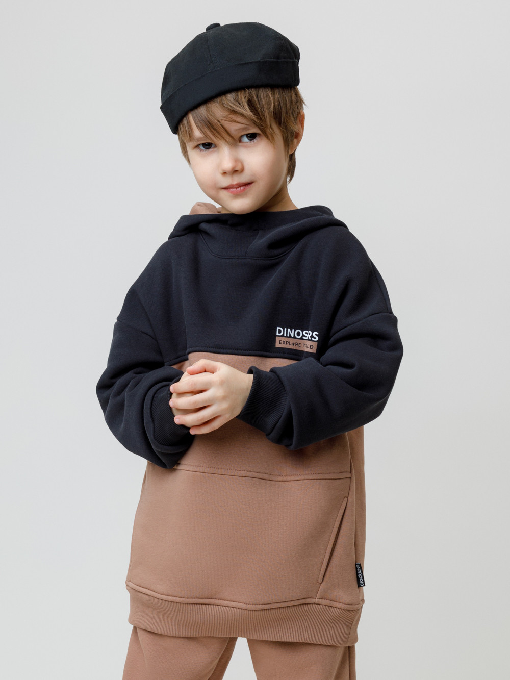 Худи для мальчика, артикул: КР 302162, цвет: кофейный