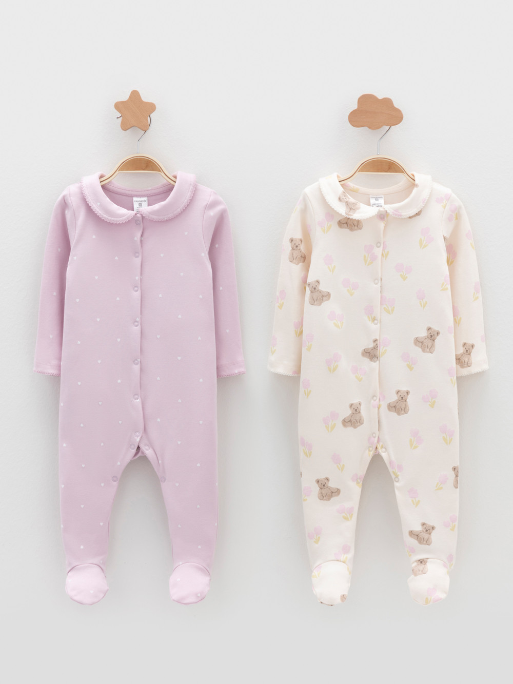 Комбинезон для новорожденных, артикул: К 6538-2уп, цвет: светло-розовый