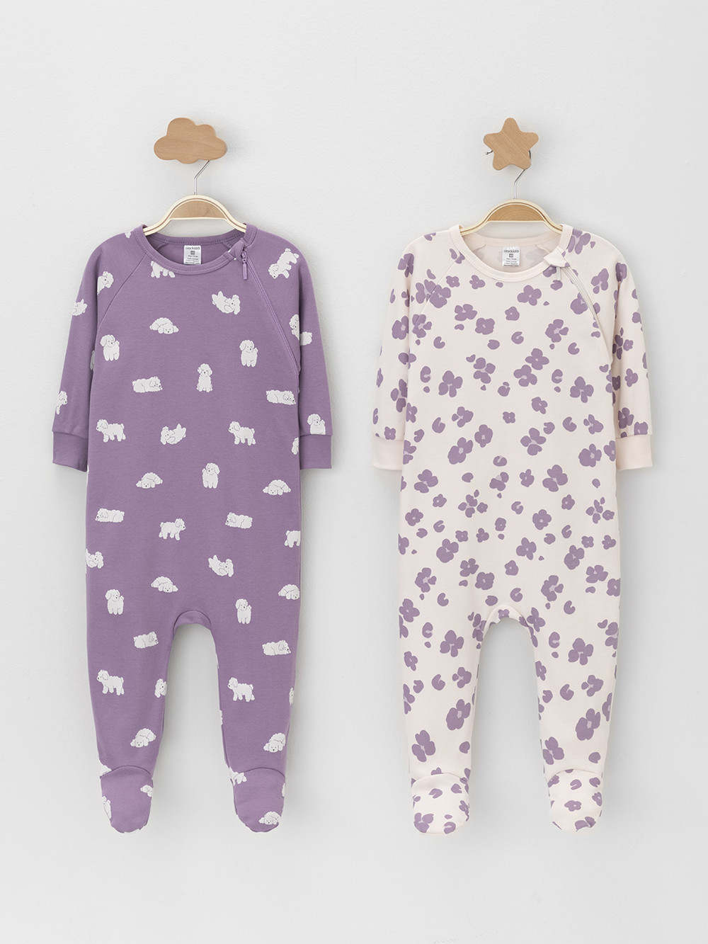 Комбинезон для новорожденных, артикул: К 6444-2уп, цвет: фиолетовый