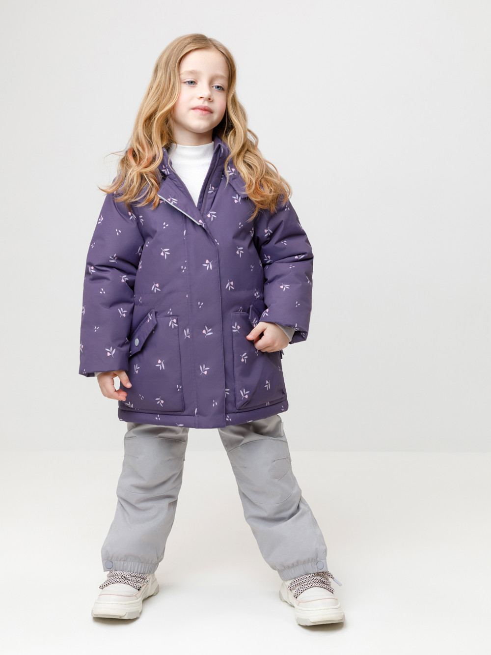 Куртка для девочки, артикул: ВК 38120/н/4 ГР, цвет: фиолетовый