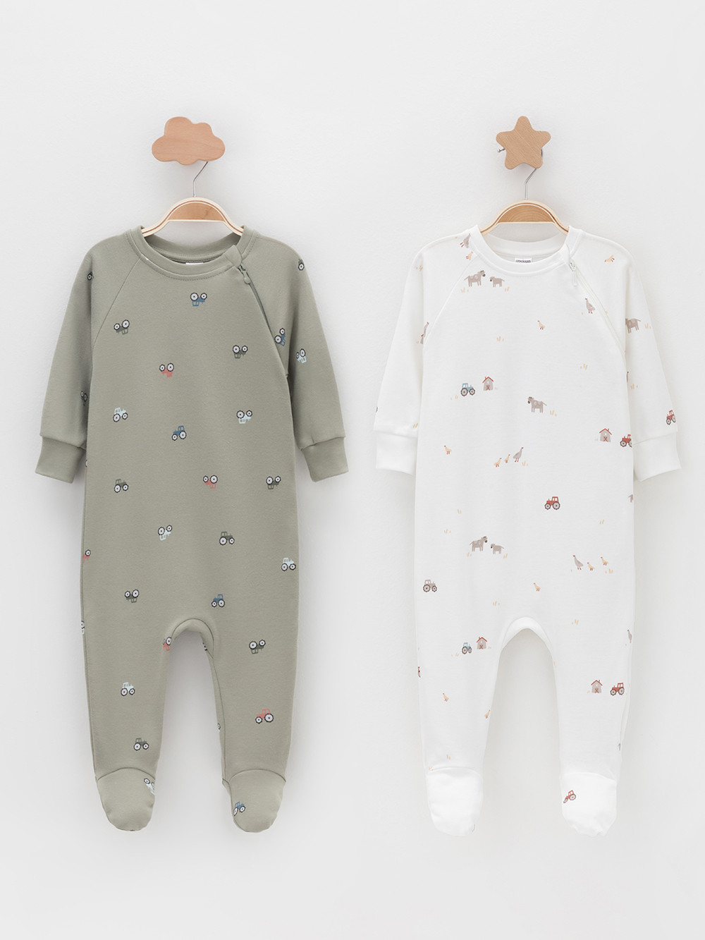 Комбинезон для новорожденных, артикул: К 6444-2уп, цвет: хаки