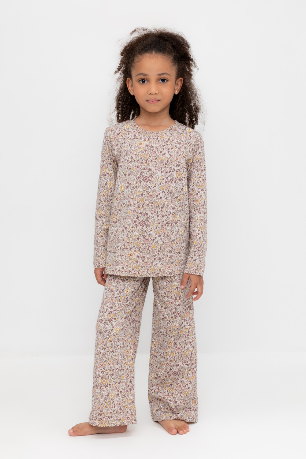 Пижама для девочки, артикул: К 1622, цвет: бежевый