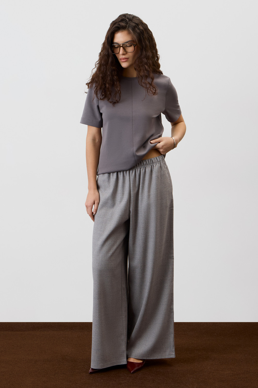Брюки женские для мам, артикул: ЕТ 40031, цвет: серый