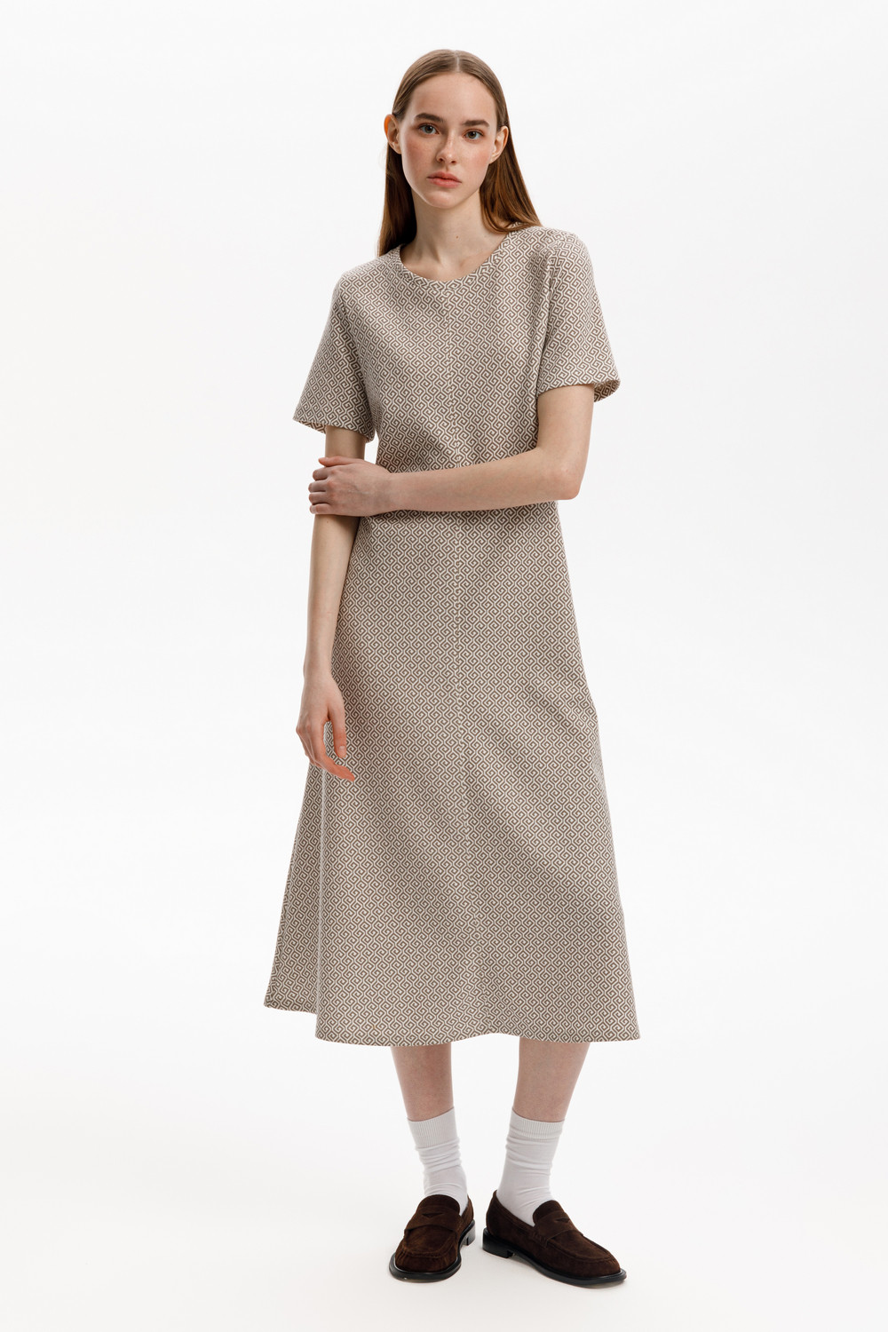 Платья женские для мам, артикул: ЕВТ 5077, цвет: светло-серый5