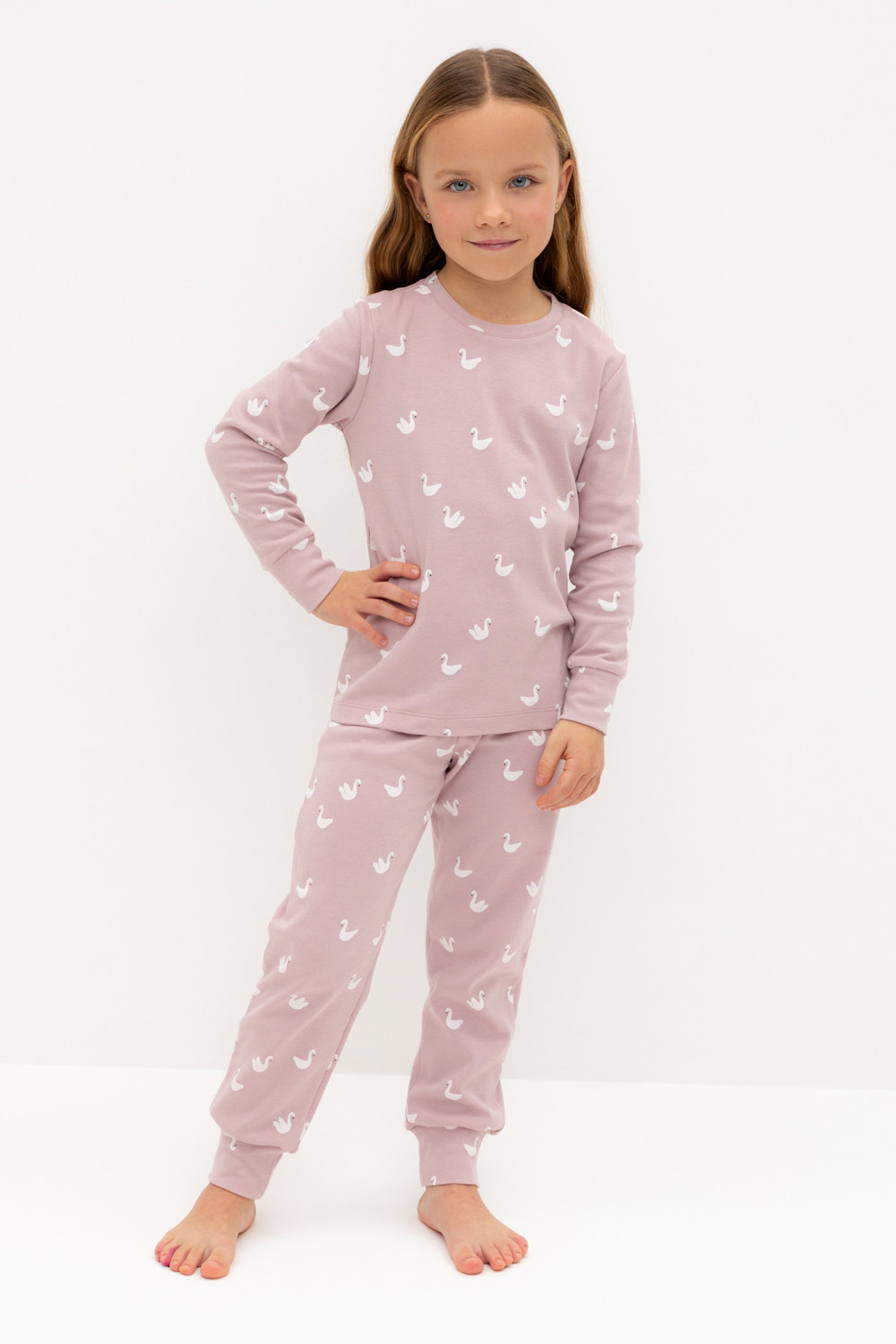 Пижама для девочки, артикул: К 1552, цвет: розовый