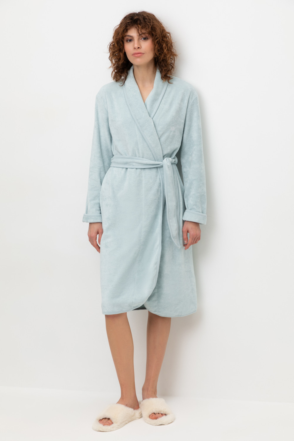 Халаты женские для мам, артикул: Е 50001/24, цвет: голубой