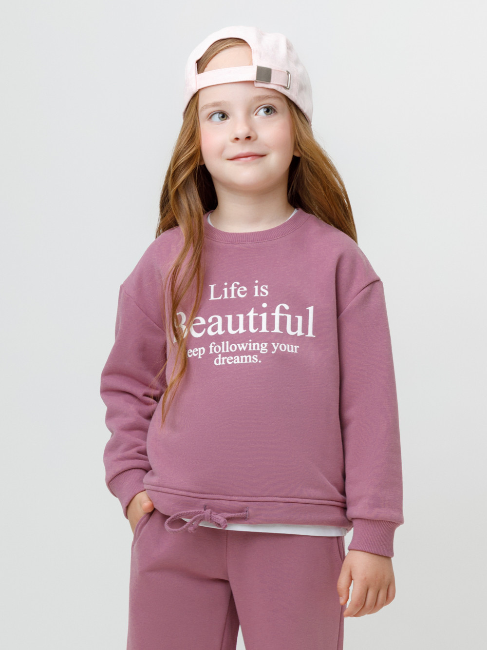 Свитшоты для девочки, артикул: КР 302827, цвет: бордовый