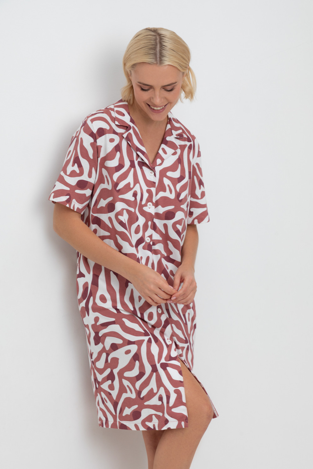 Халаты женские для мам, артикул: Е 50027, цвет: сахар