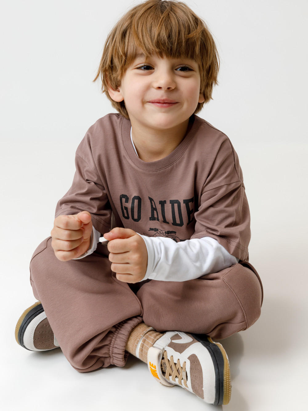 Брюки для мальчика, артикул: КР 400829, цвет: коричневый