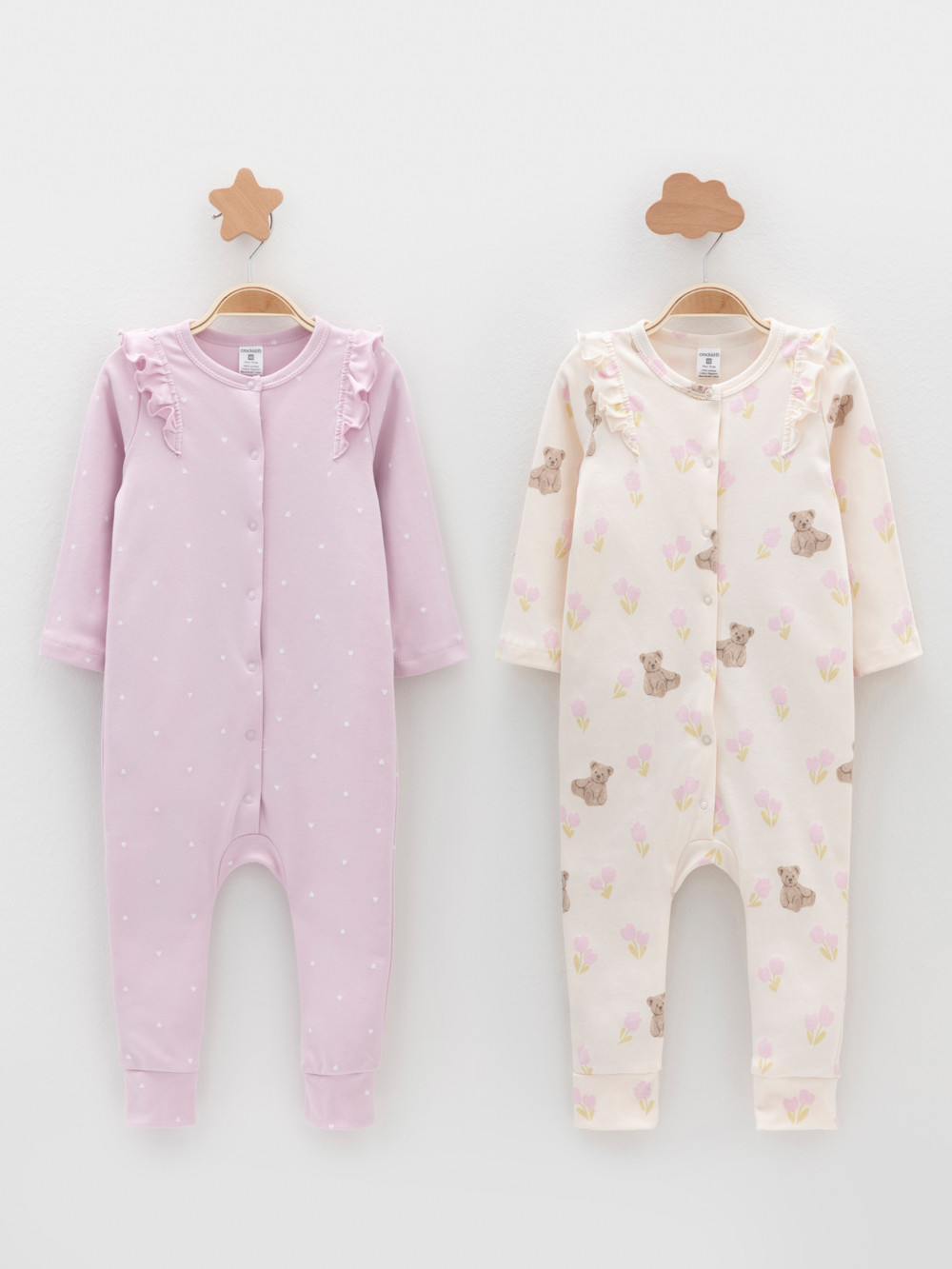 Комбинезон для новорожденных, артикул: К 6534-2уп, цвет: светло-розовый