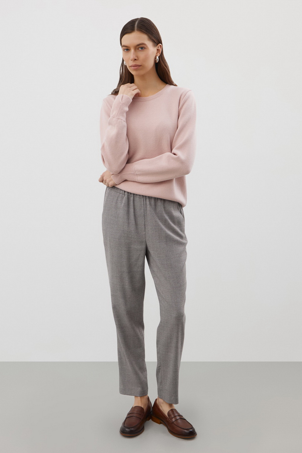 Брюки женские для мам, артикул: ЕТ 40032, цвет: серый