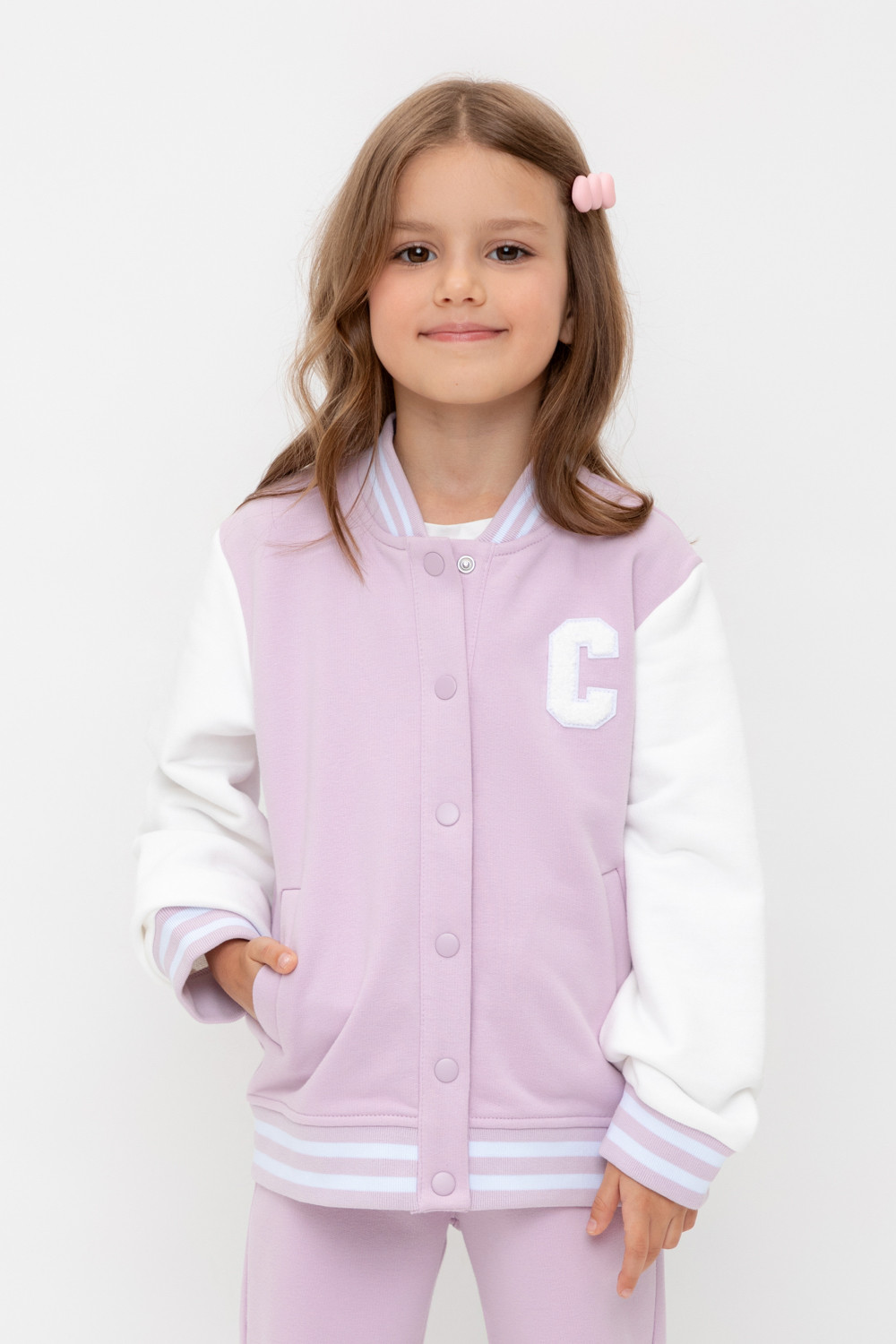 Жакет для девочки, артикул: КР 302675, цвет: фиолетовый