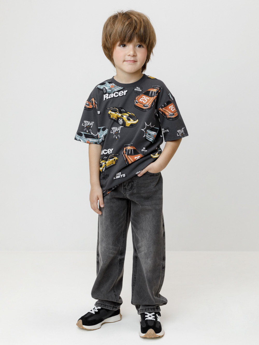 Футболка для мальчика, артикул: КР 302979, цвет: темно-серый