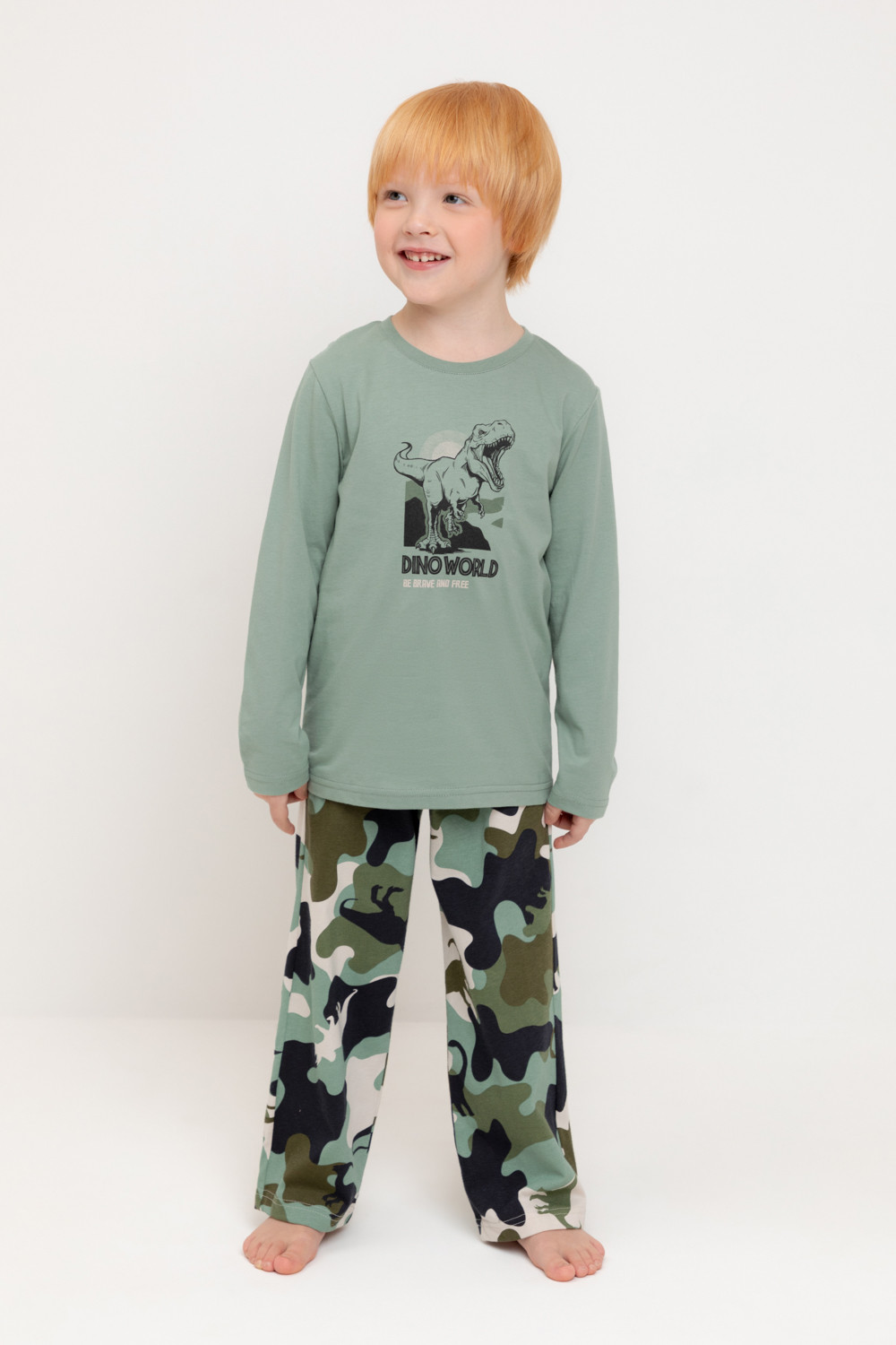 Пижама для мальчика, артикул: К 1600, цвет: зеленый