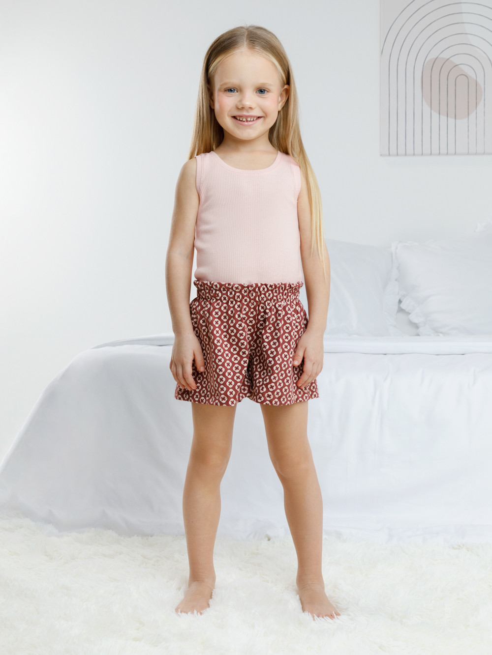 Пижама для девочки, артикул: К 1649, цвет: светло-розовый