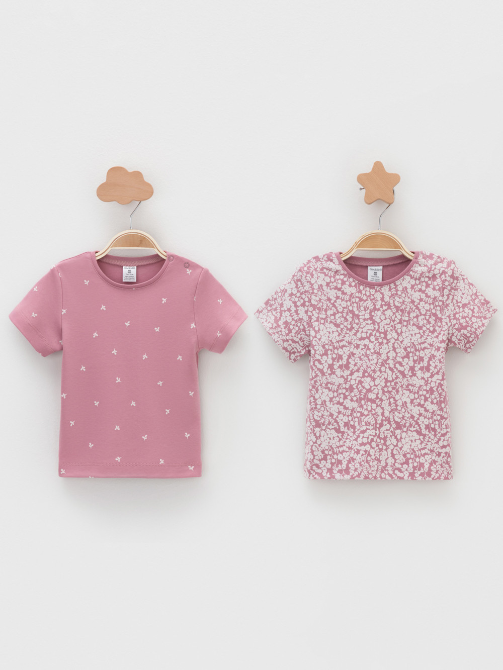 Футболка для новорожденных, артикул: К 301156-2уп, цвет: розовый