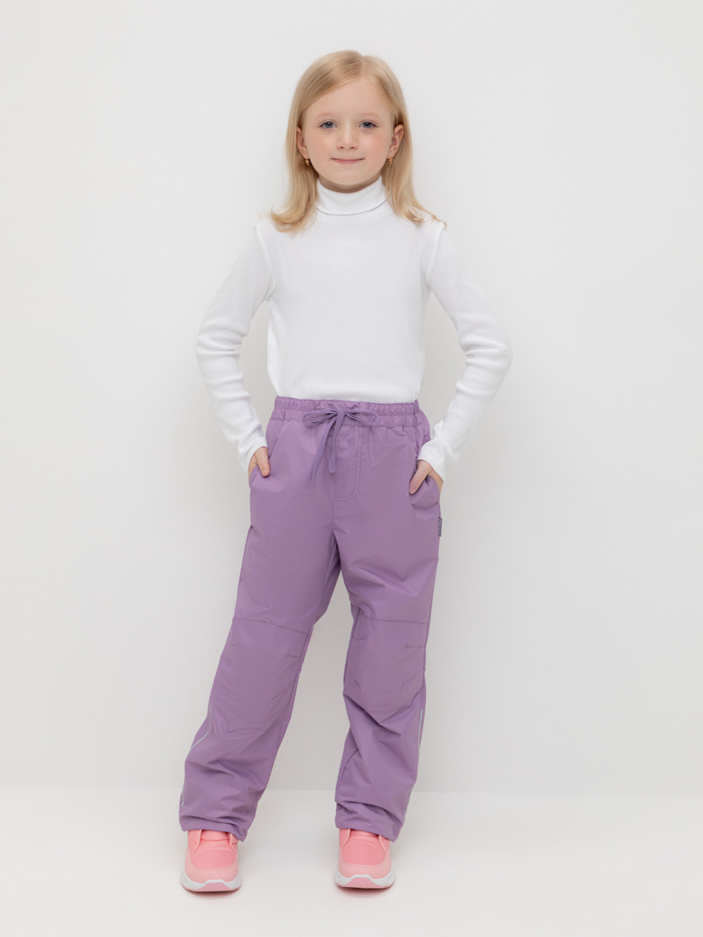 Брюки утепленные для девочки, артикул: ВК 46015/25/6 УЗГ, цвет: бордовый