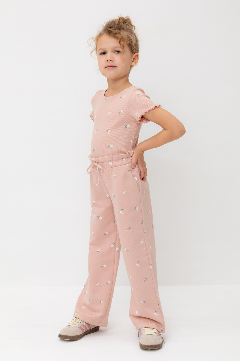 Брюки для девочки, артикул: КР 400798, цвет: розовый
