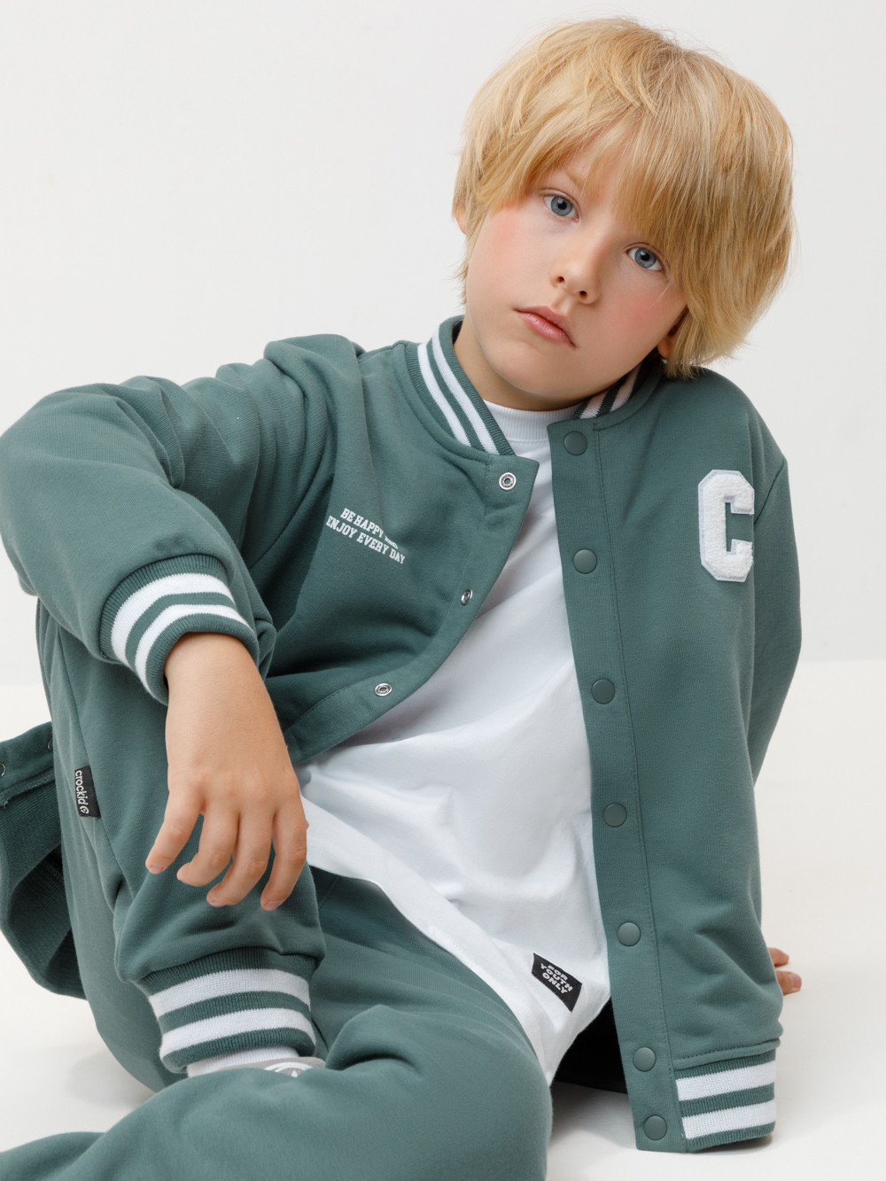 Жакет для мальчика, артикул: КР 302678-1, цвет: зеленый