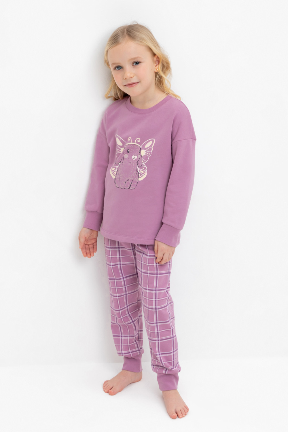 Пижама для девочки, артикул: К 1567, цвет: фиолетовый