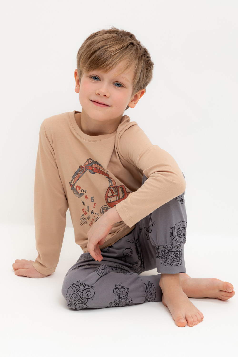 Пижама для мальчика, артикул: К 1606, цвет: бежевый
