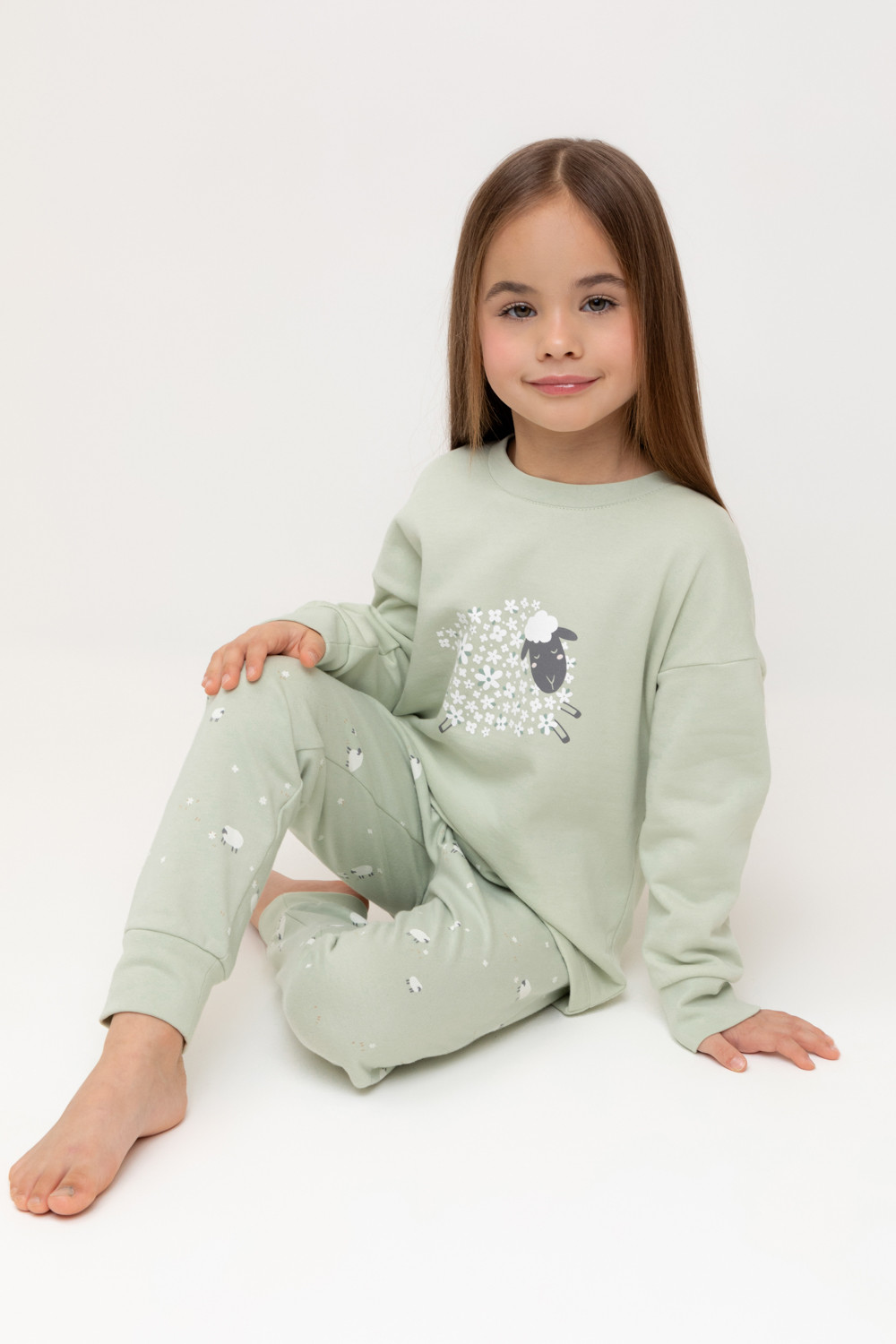 Пижама для девочки, артикул: К 1567, цвет: голубой