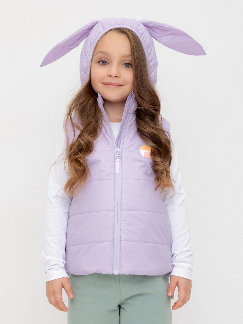 Жилет для девочки, артикул: ВК 35010/5 ГР, цвет: фиолетовый