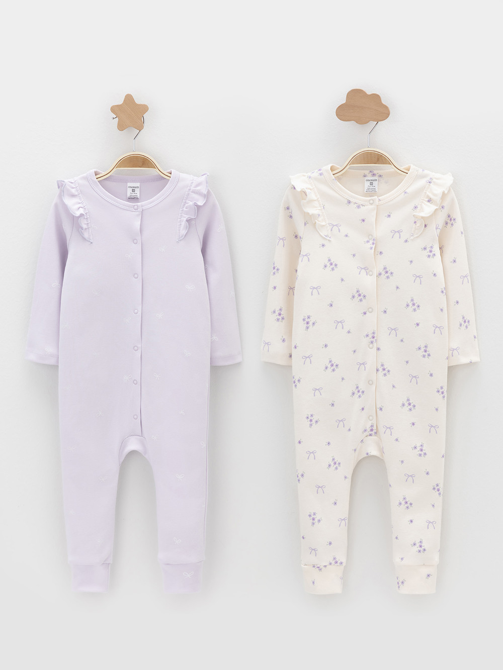 Комбинезон для новорожденных, артикул: К 6534-2уп, цвет: фиолетовый