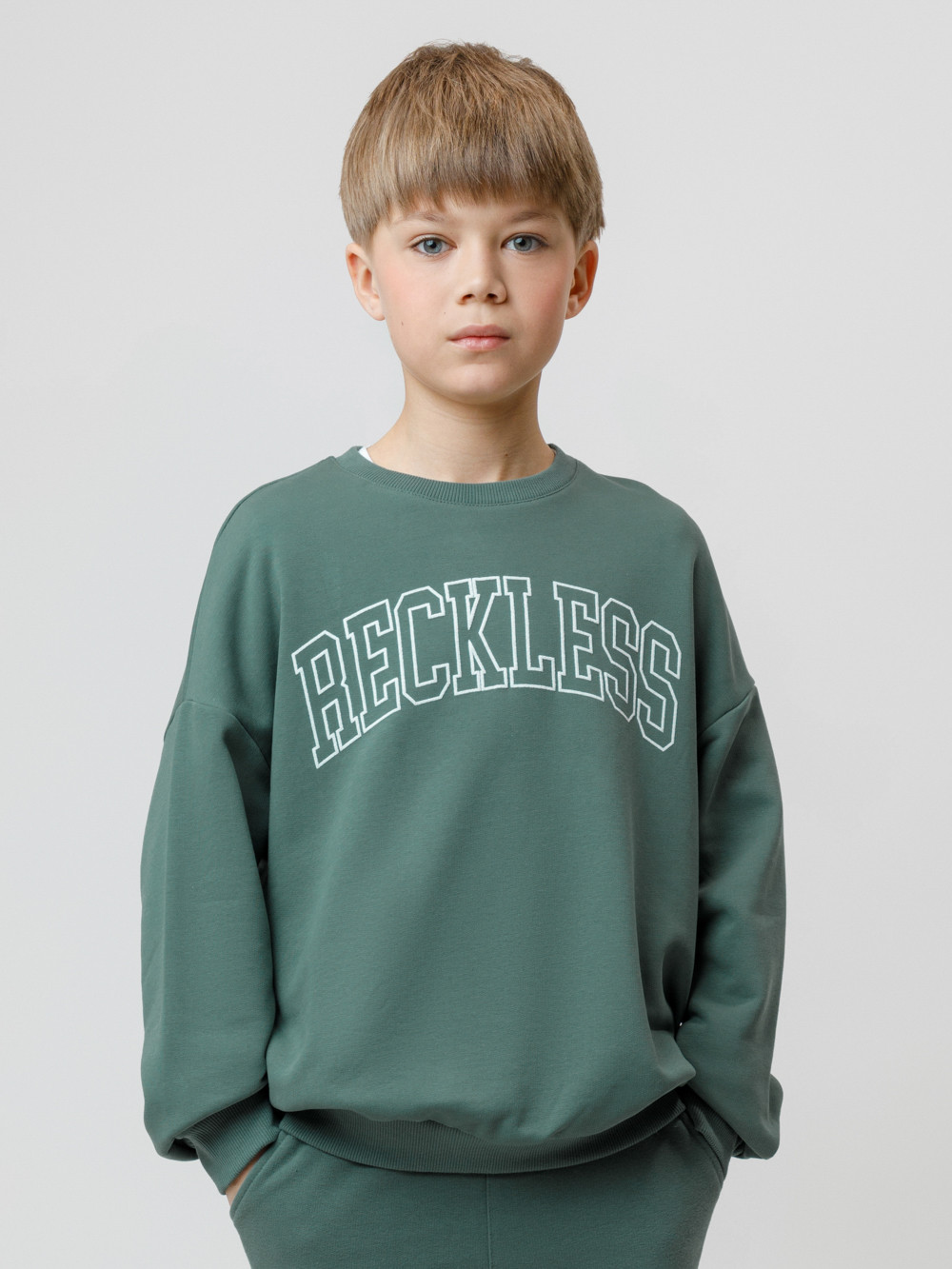 Свитшоты для мальчика, артикул: КР 302843, цвет: зеленый