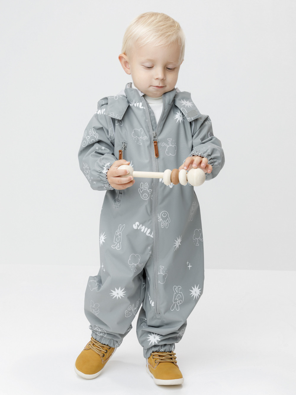 Комбинезоны утепленные для мальчика, артикул: ВК 60088/н/23 Ал, цвет: зеленый