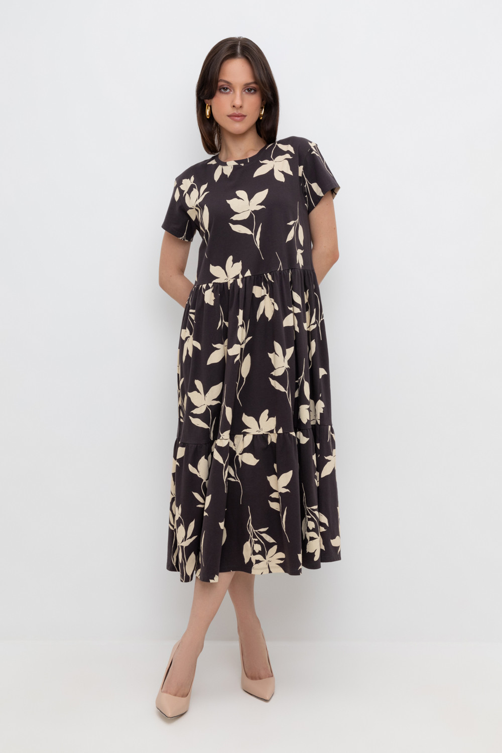 Платья женские для мам, артикул: ЕВТ 5019, цвет: черный3