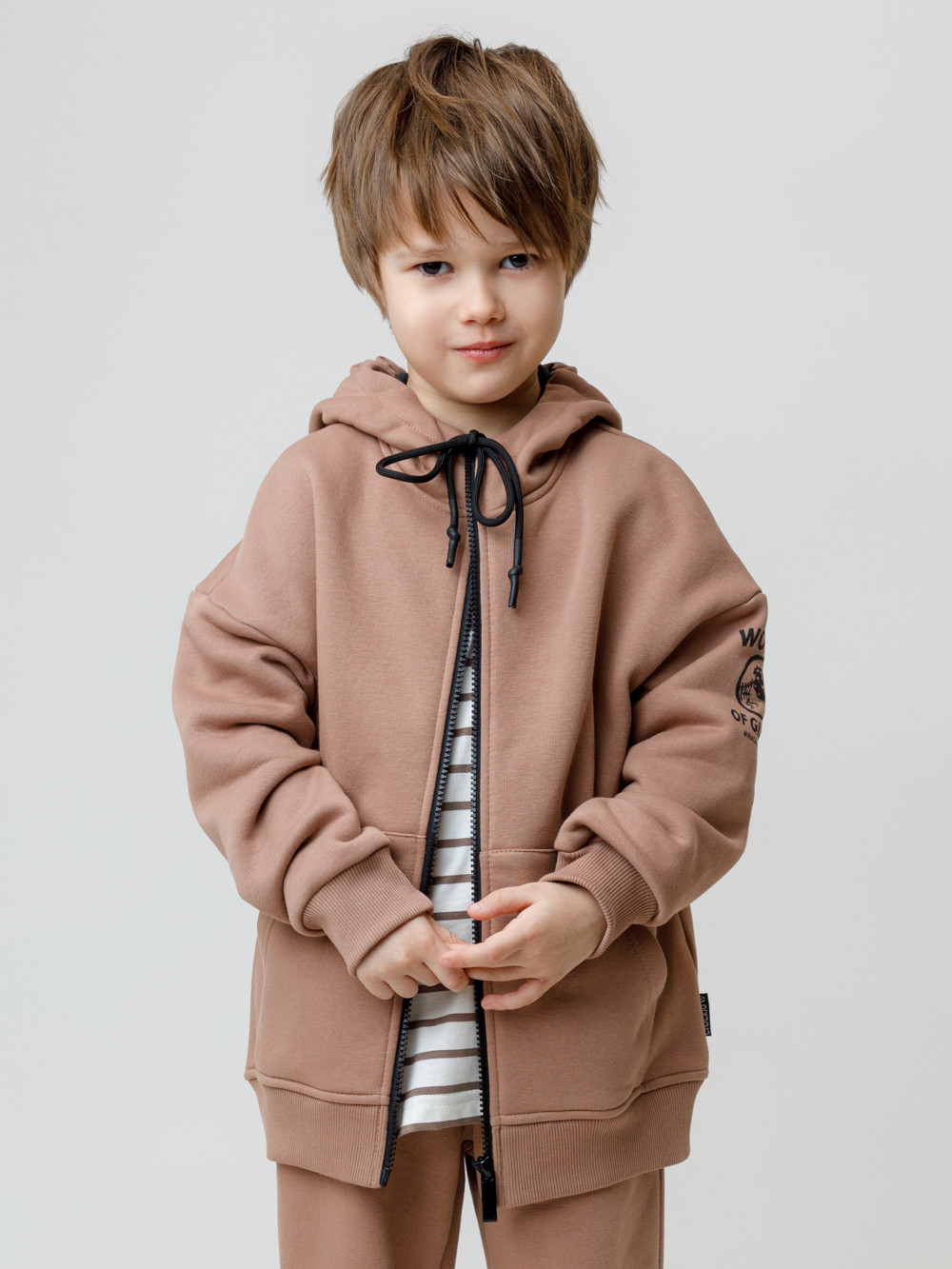 Толстовки для мальчика, артикул: КР 302853, цвет: кофейный