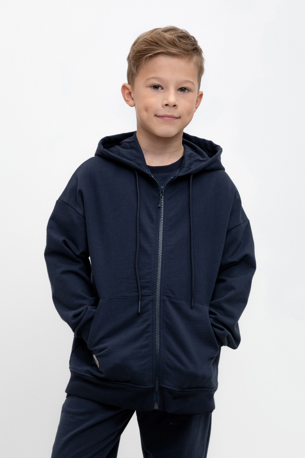 Жакет для мальчика, артикул: КР 302402, цвет: темно-синий
