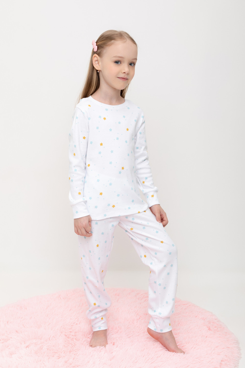 Пижама для девочки, артикул: КП 1552, цвет: белый