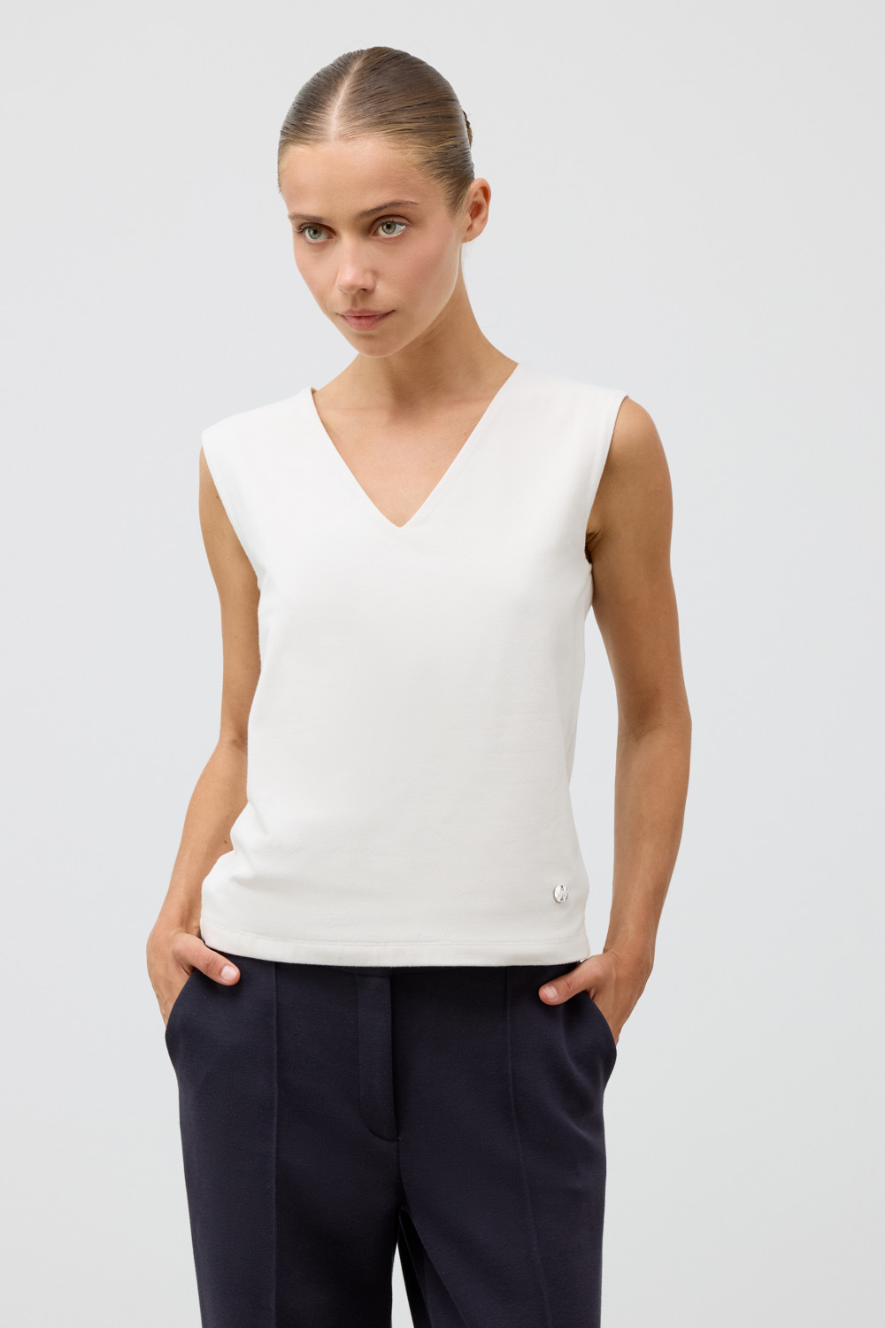 Майки женские для мам, артикул: ЕВТ 3339, цвет: светло-бежевый