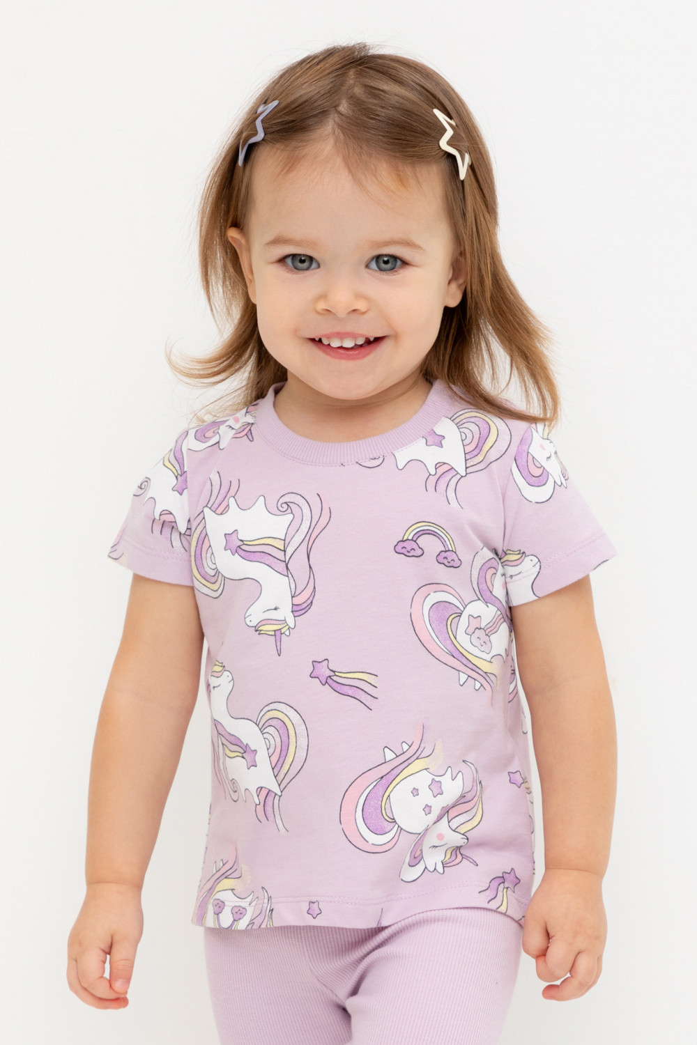 Футболка для девочки, артикул: КР 302686, цвет: фиолетовый