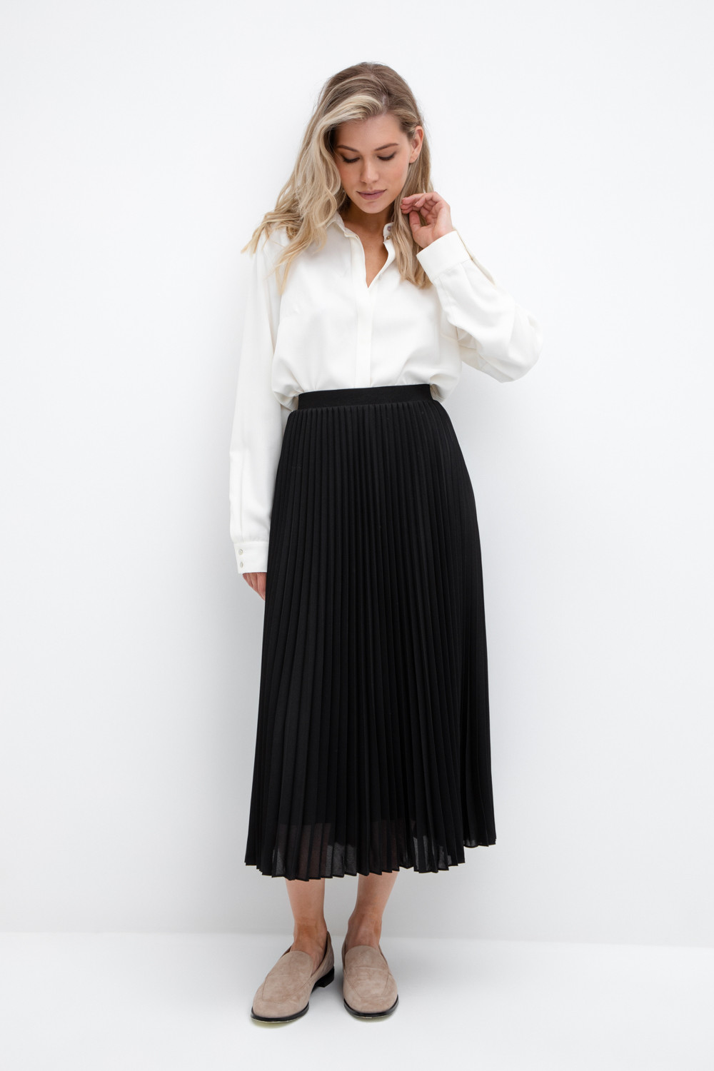 Юбки женские для мам, артикул: ЕТ 70002, цвет: черный